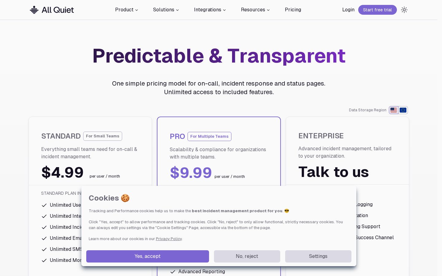 All Quiet Pricing