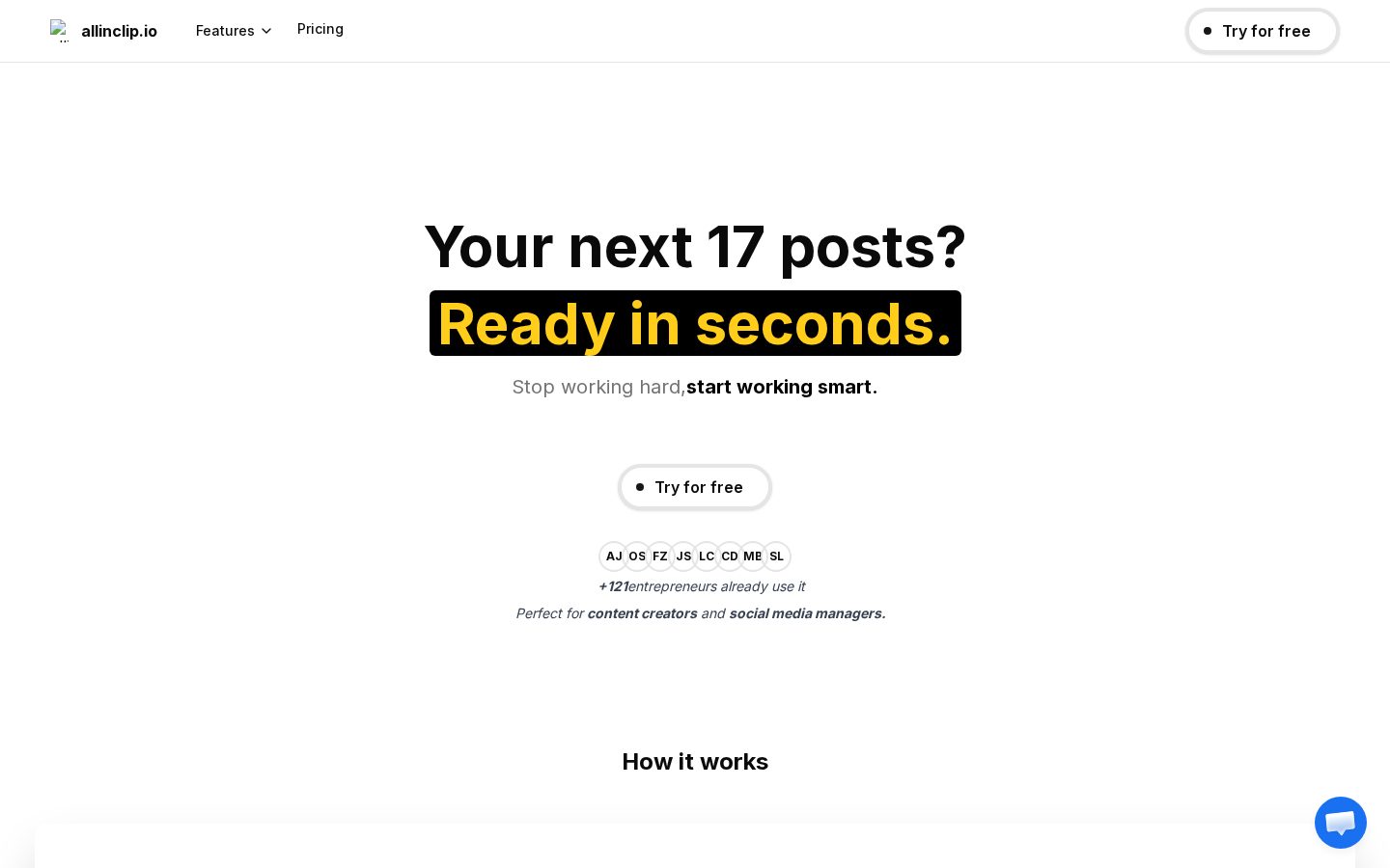 AllInClip Homepage