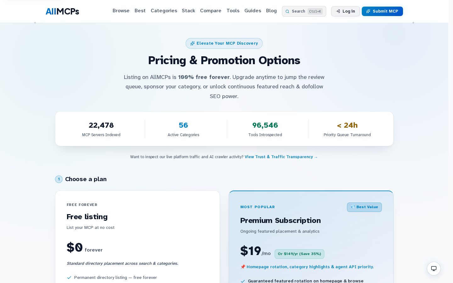 AllMCPs Pricing