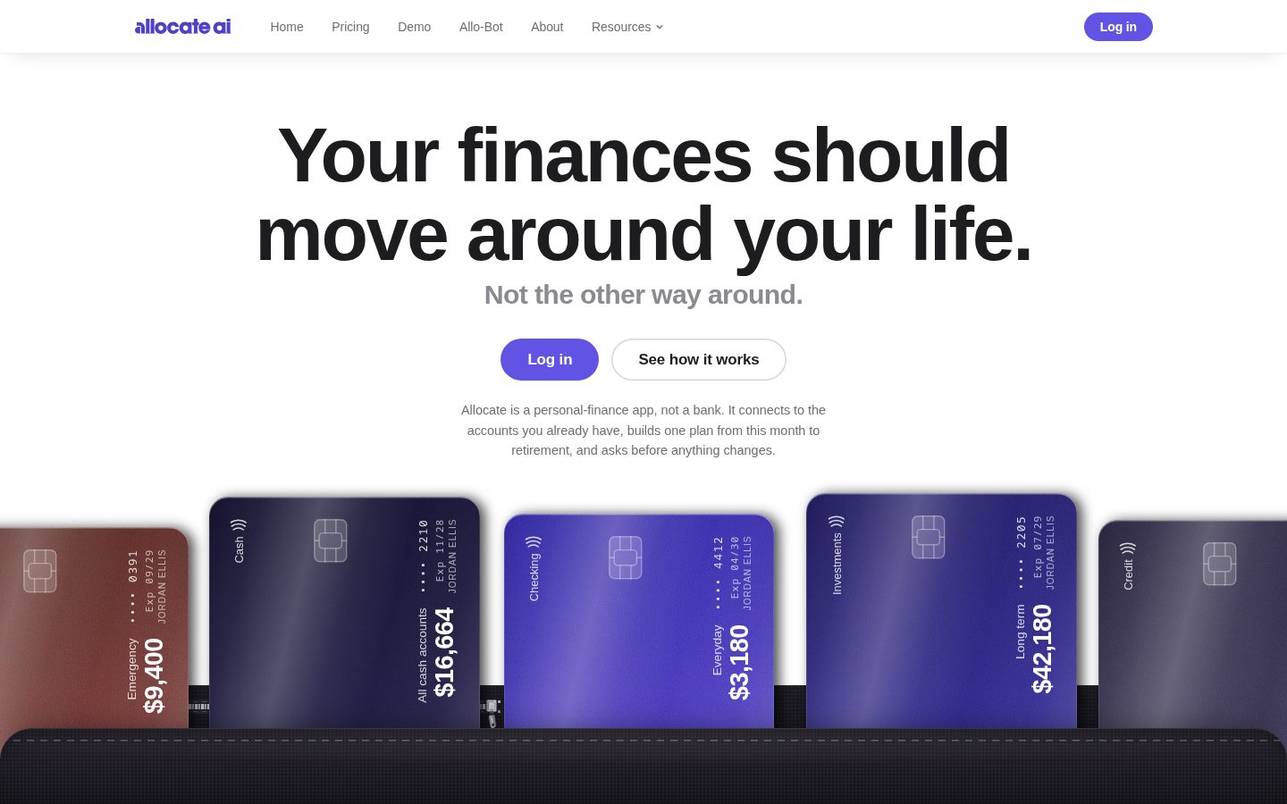 Allocate AI Homepage