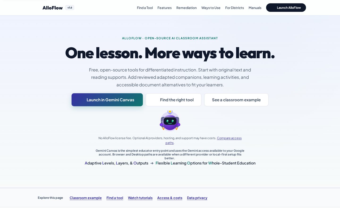 AlloFlow Homepage