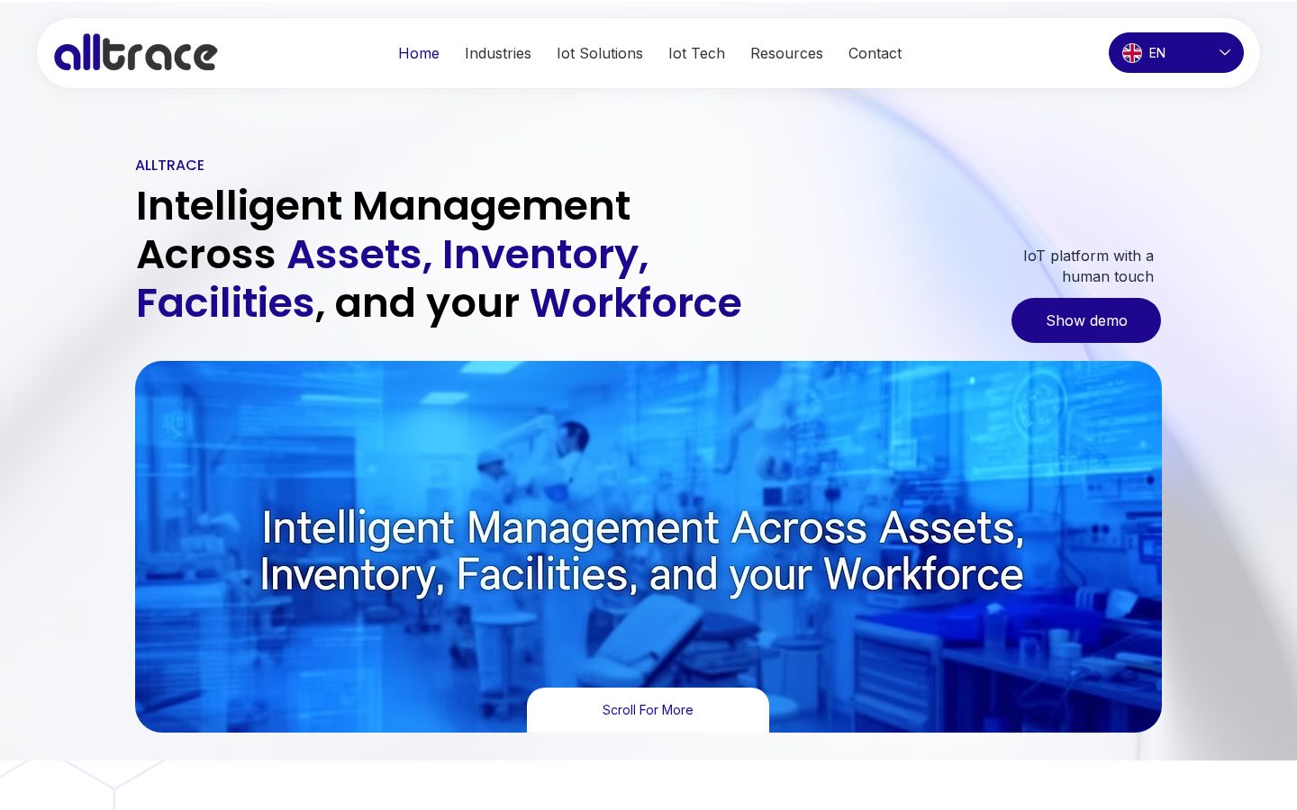 Alltrace IoT Homepage
