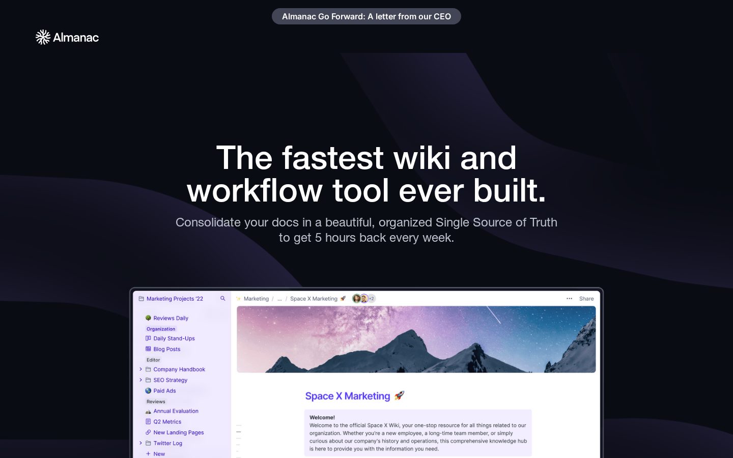 Almanac Homepage