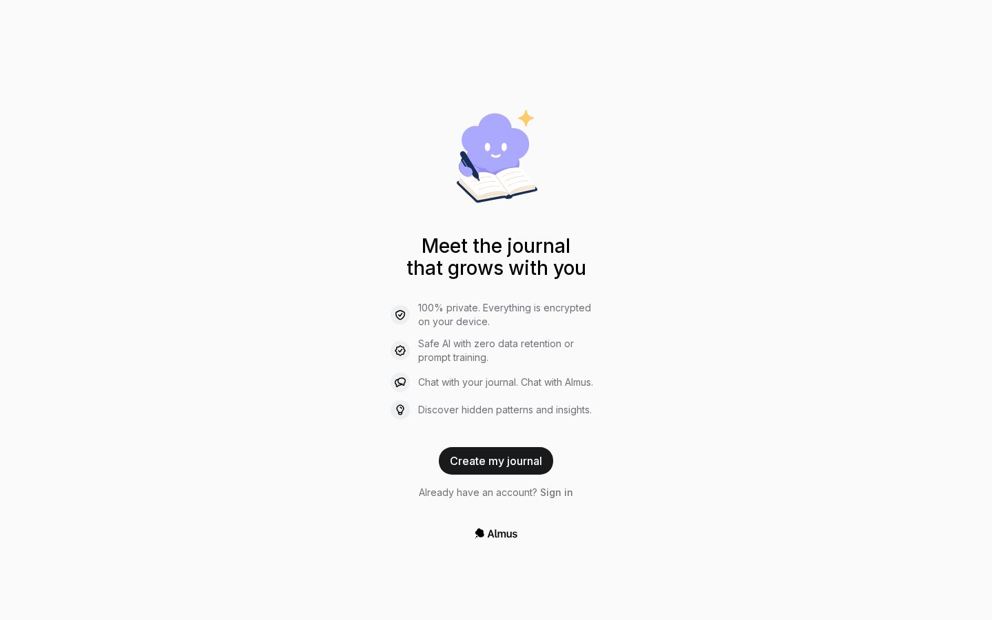 Almus AI Homepage