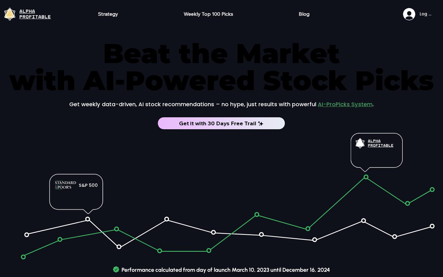 Alpha Profitable Homepage