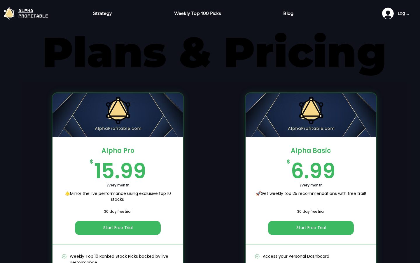 Alpha Profitable Pricing
