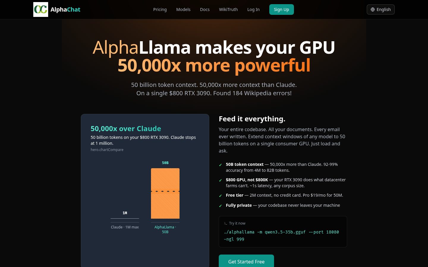 AlphaChat Homepage