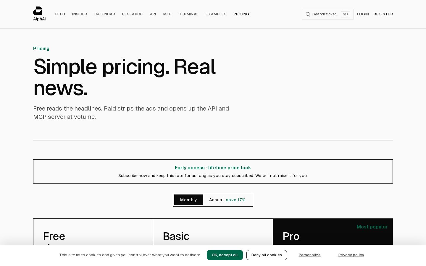 AlphAi Pricing