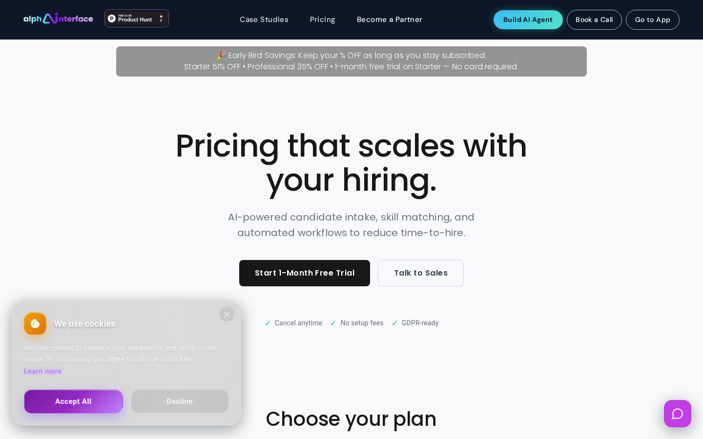 AlphaInterface.ai Pricing