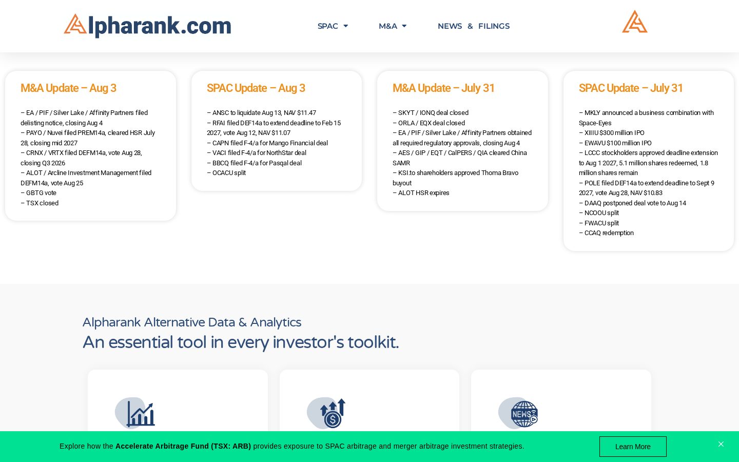 Alpharank Homepage