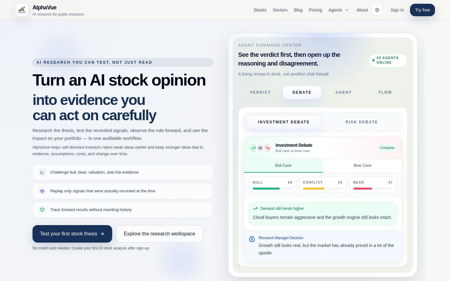 AlphaVue Homepage