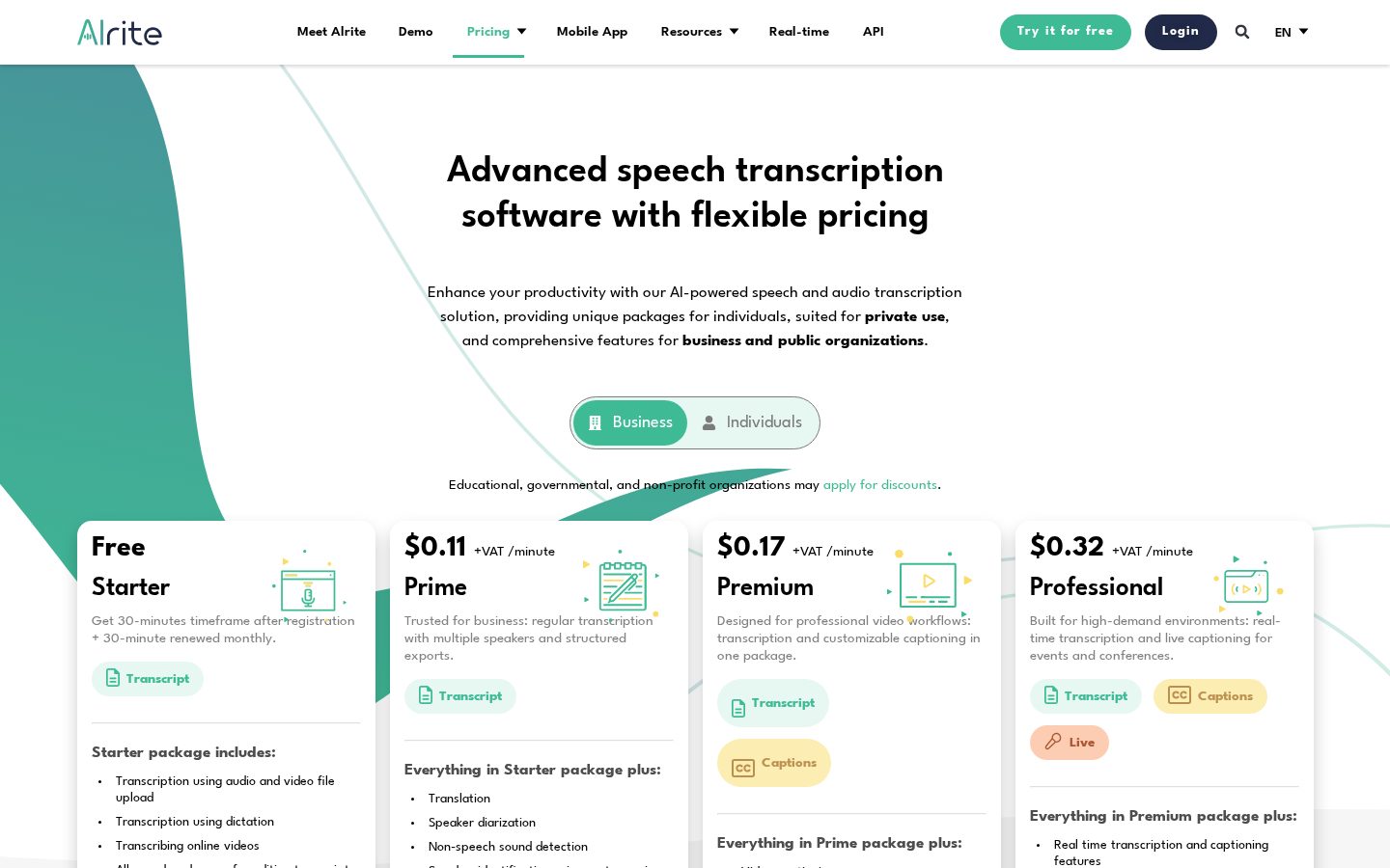 Alrite Pricing