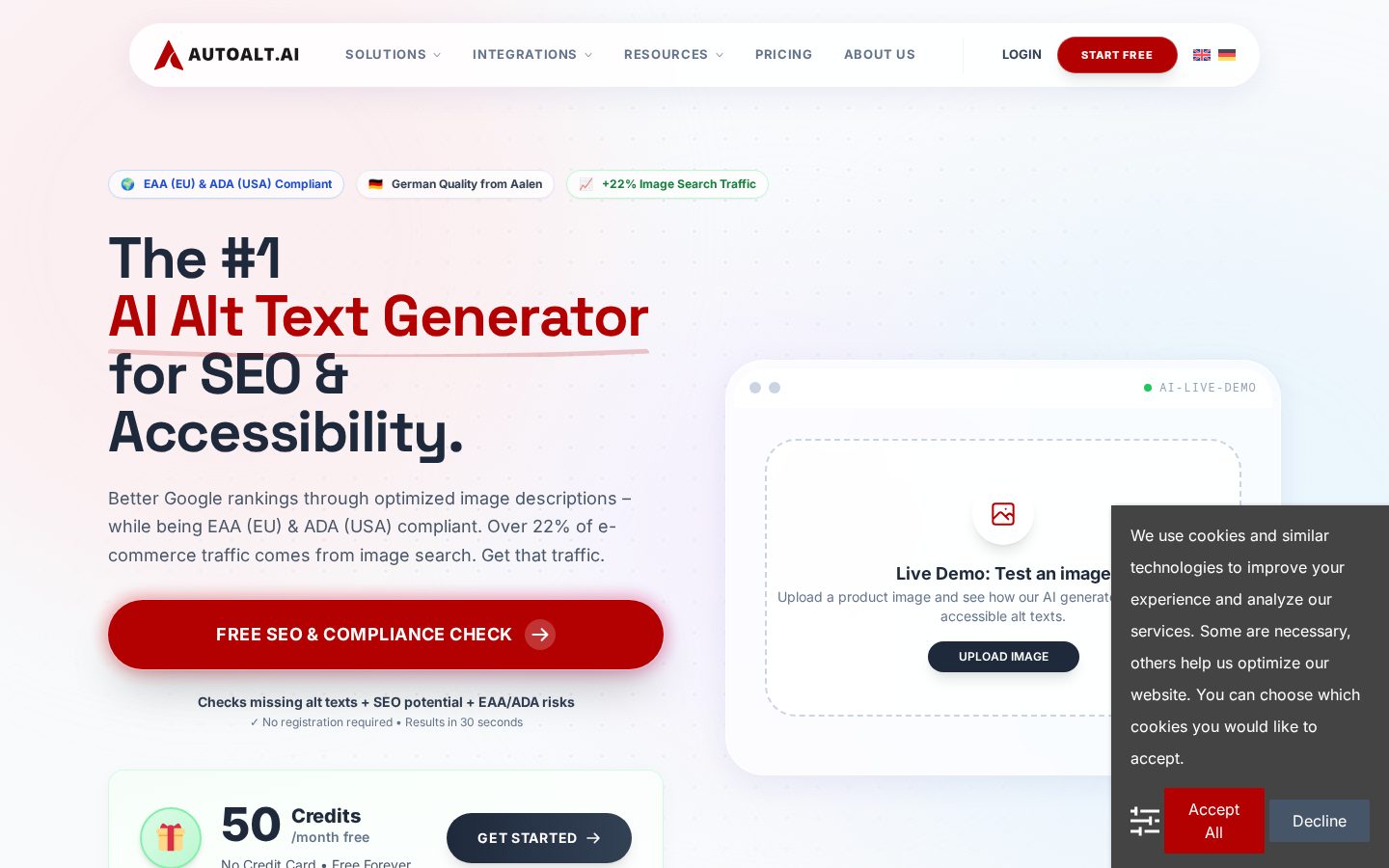 Alt Text Generator Homepage