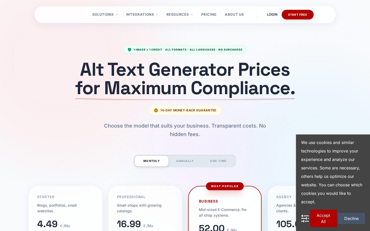 Alt Text Generator Pricing