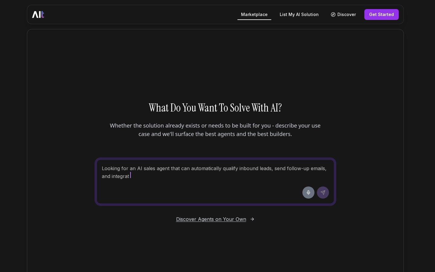 Alternates AI Homepage