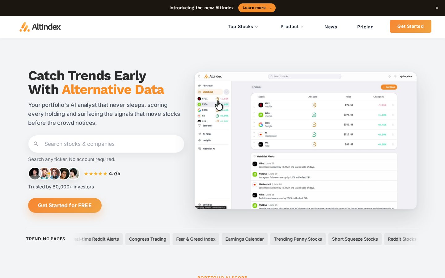 AltIndex Homepage