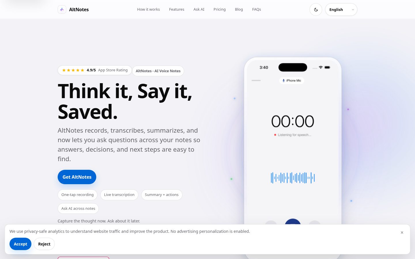 AltNotes Homepage