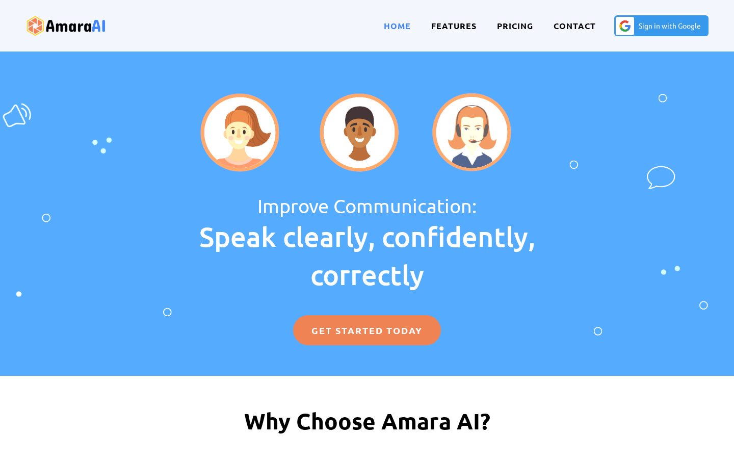 AmaraAI Homepage