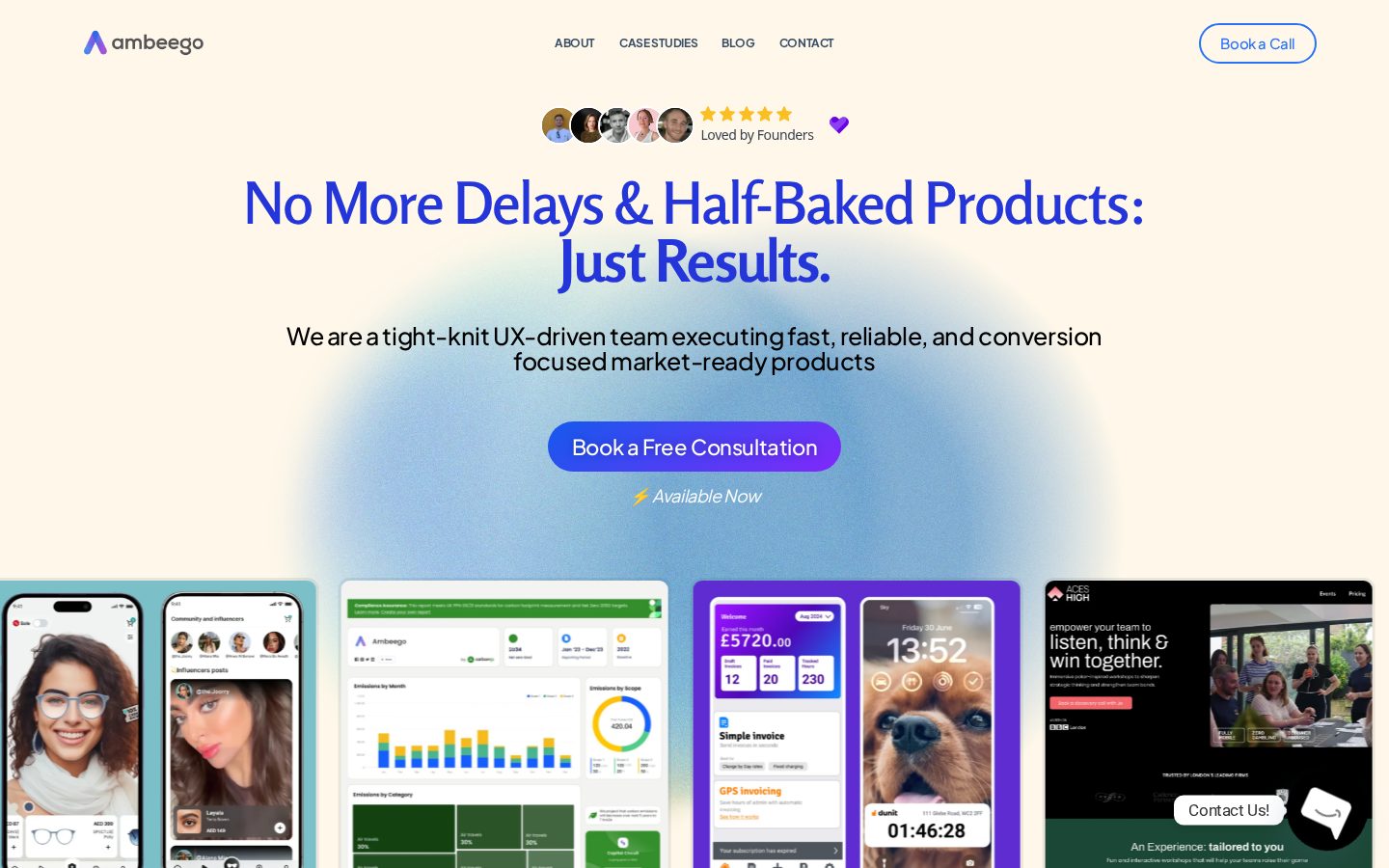 Ambeego Homepage