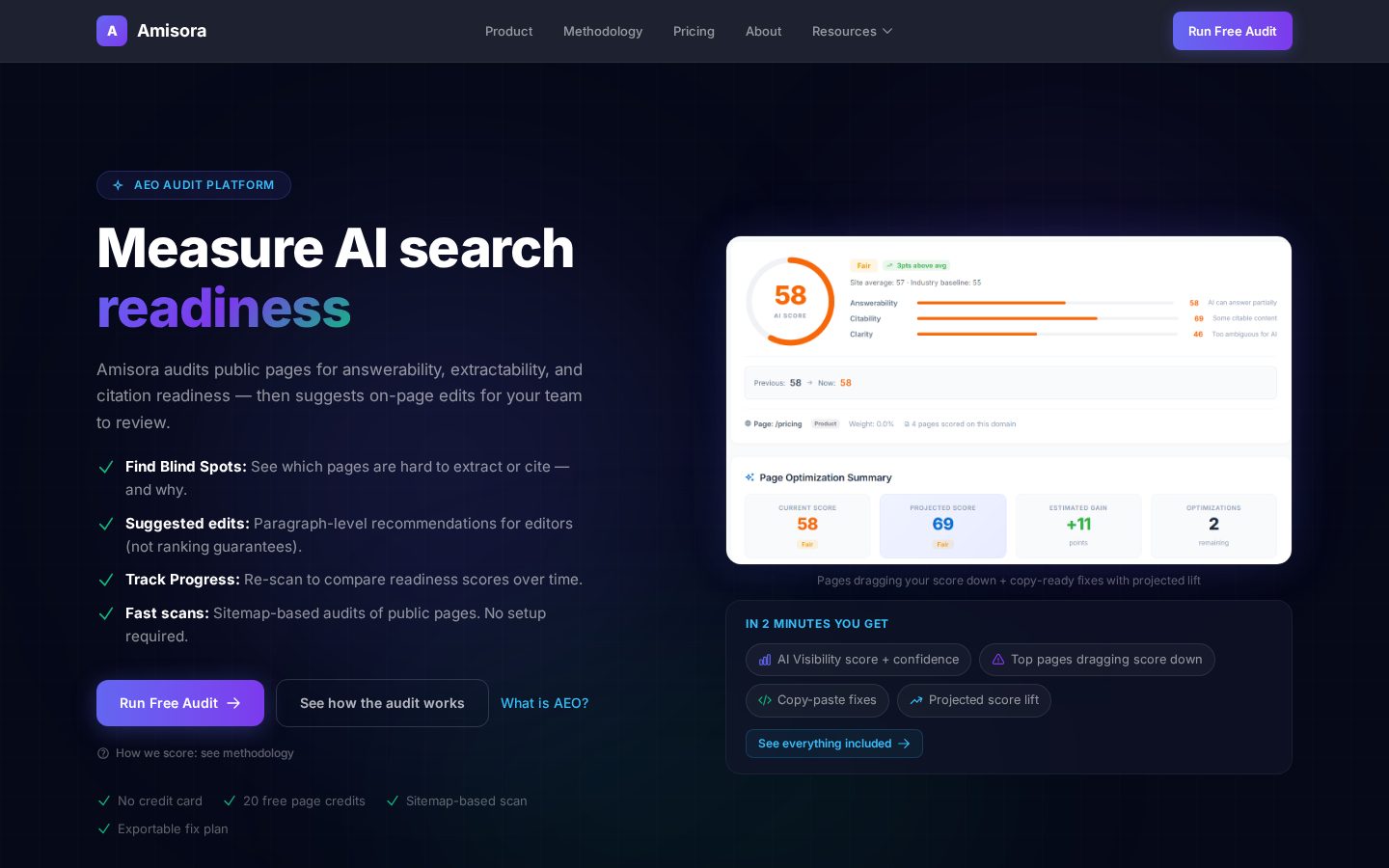 Amisora Homepage
