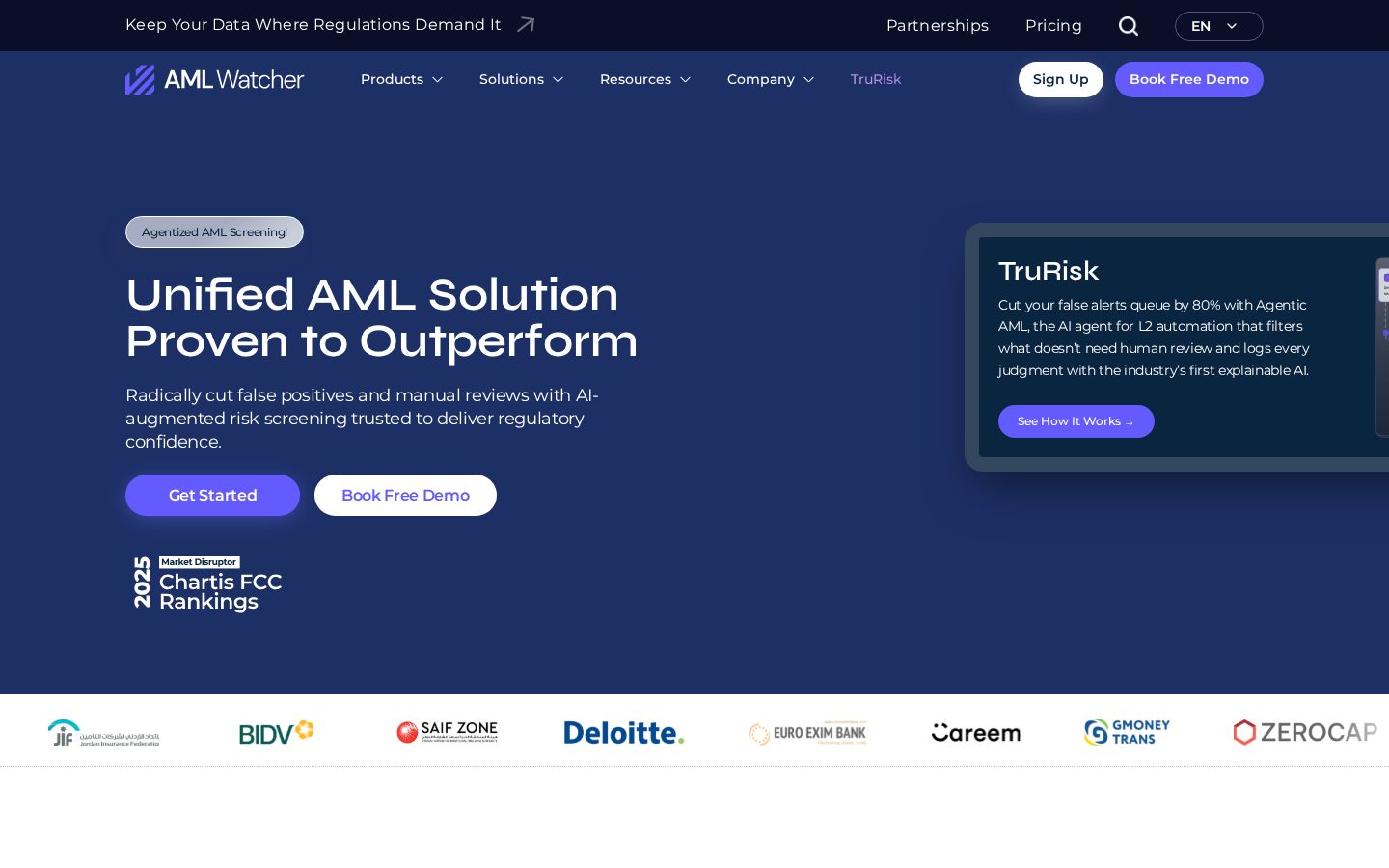 AML Watcher Homepage