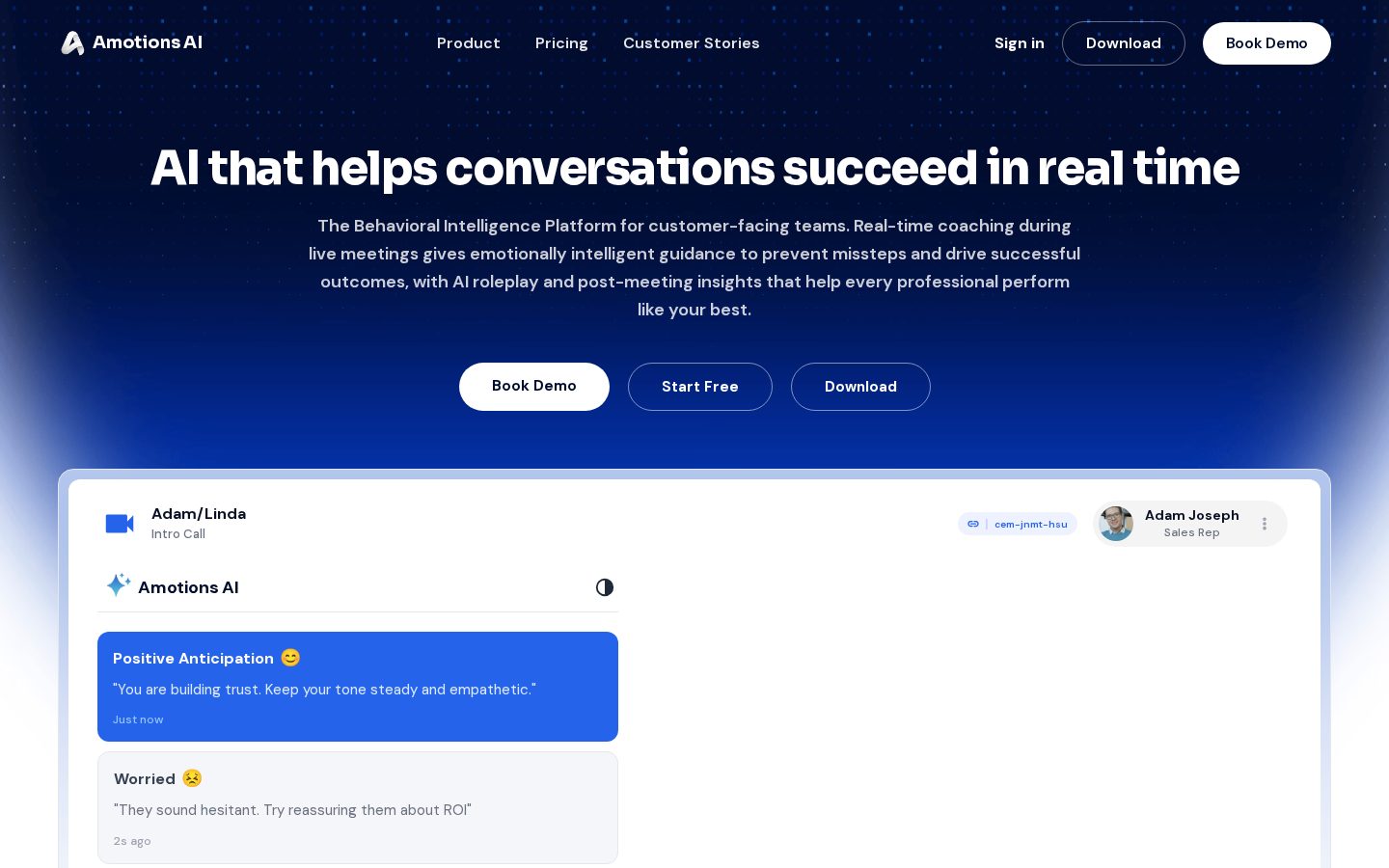 Amotions Homepage