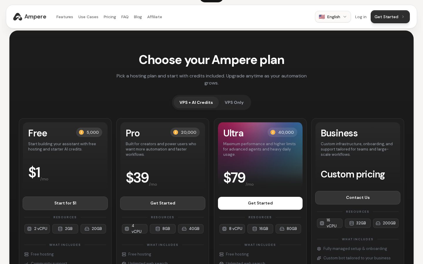 Ampere Pricing