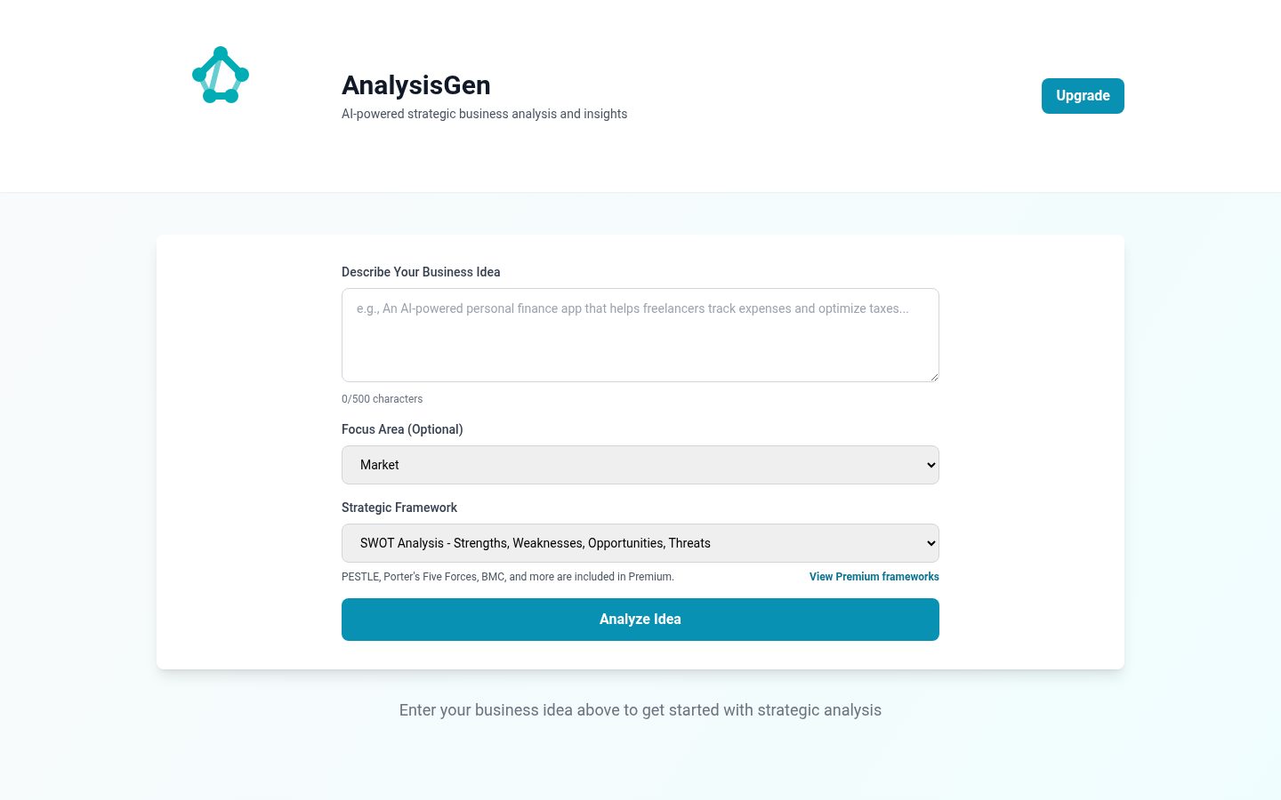AnalysisGen Homepage