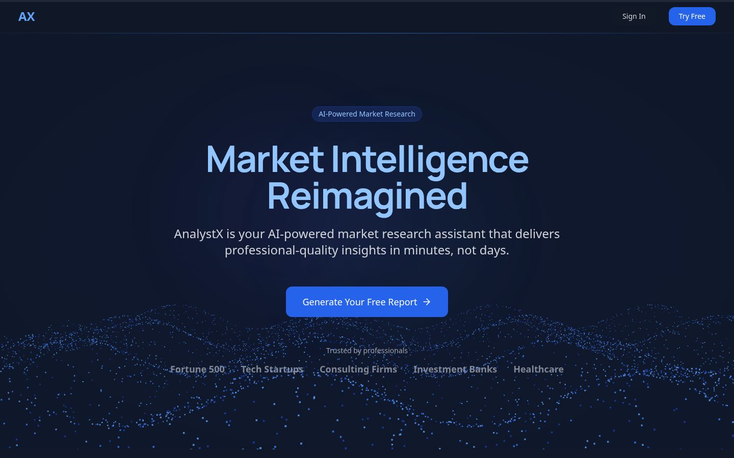 Analyst X Homepage