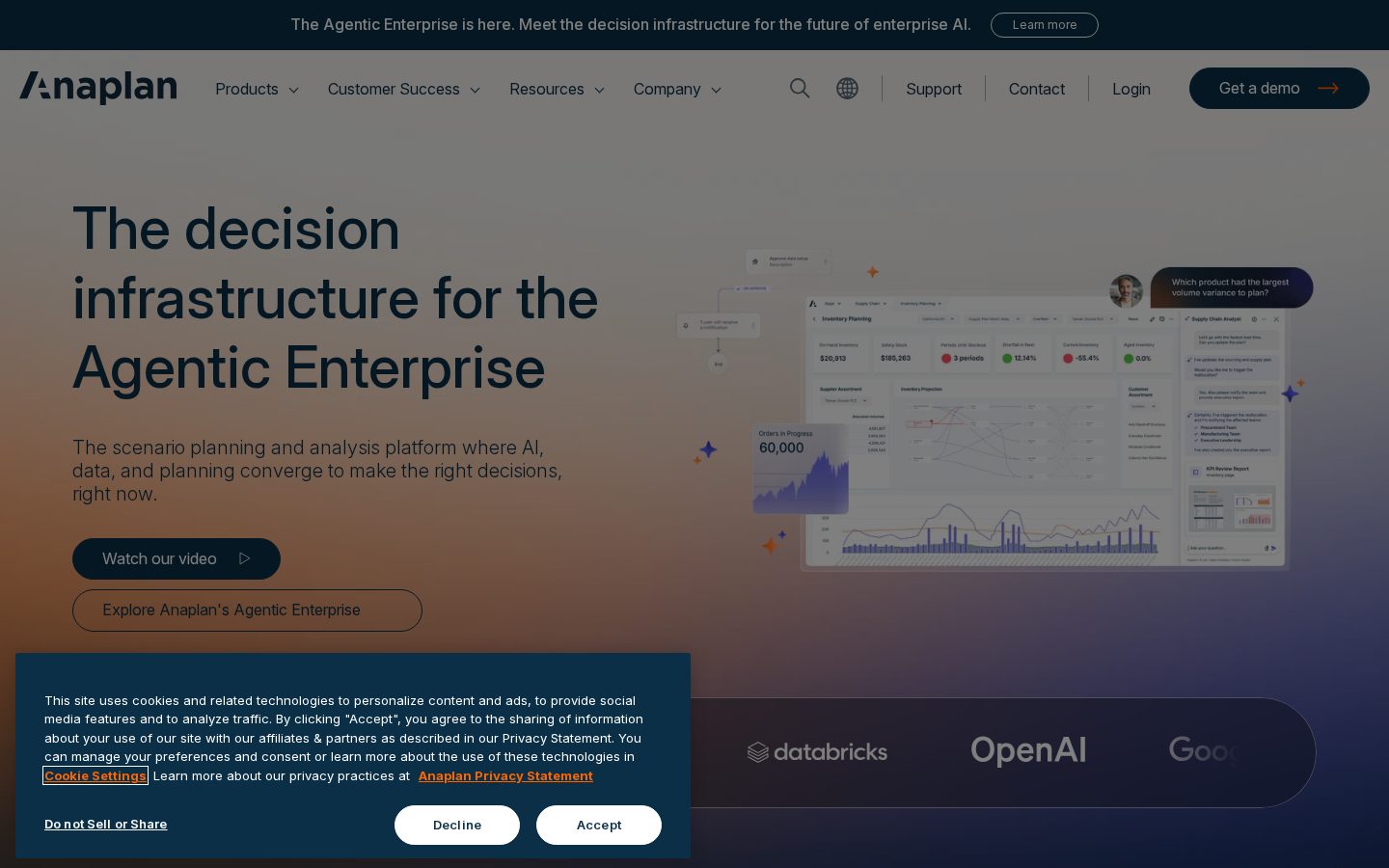 Anaplan Homepage