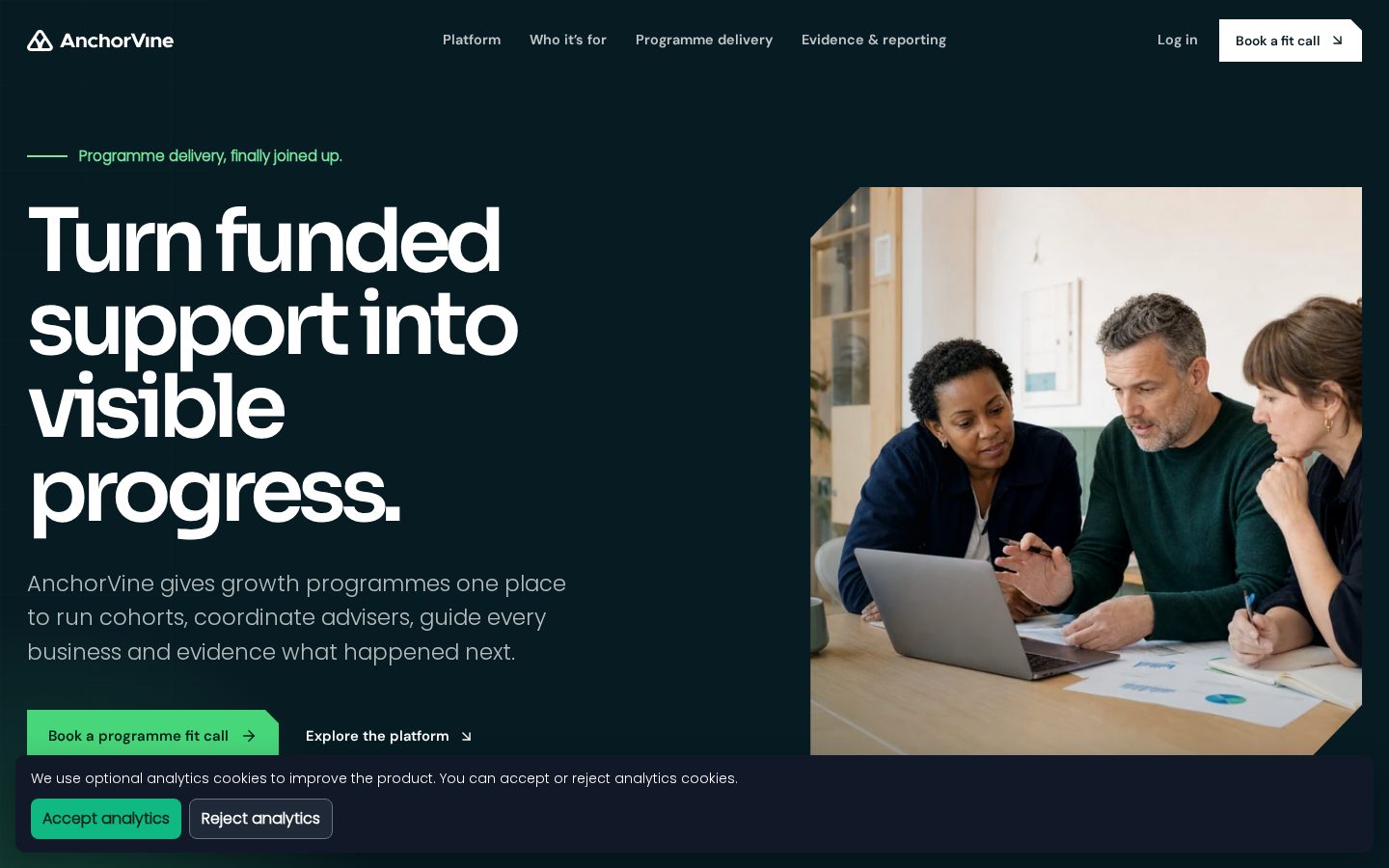 AnchorVine Homepage