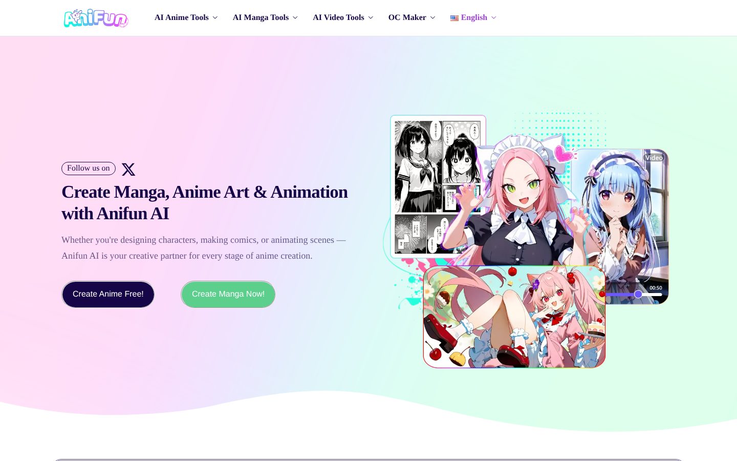 Anifun AI Homepage