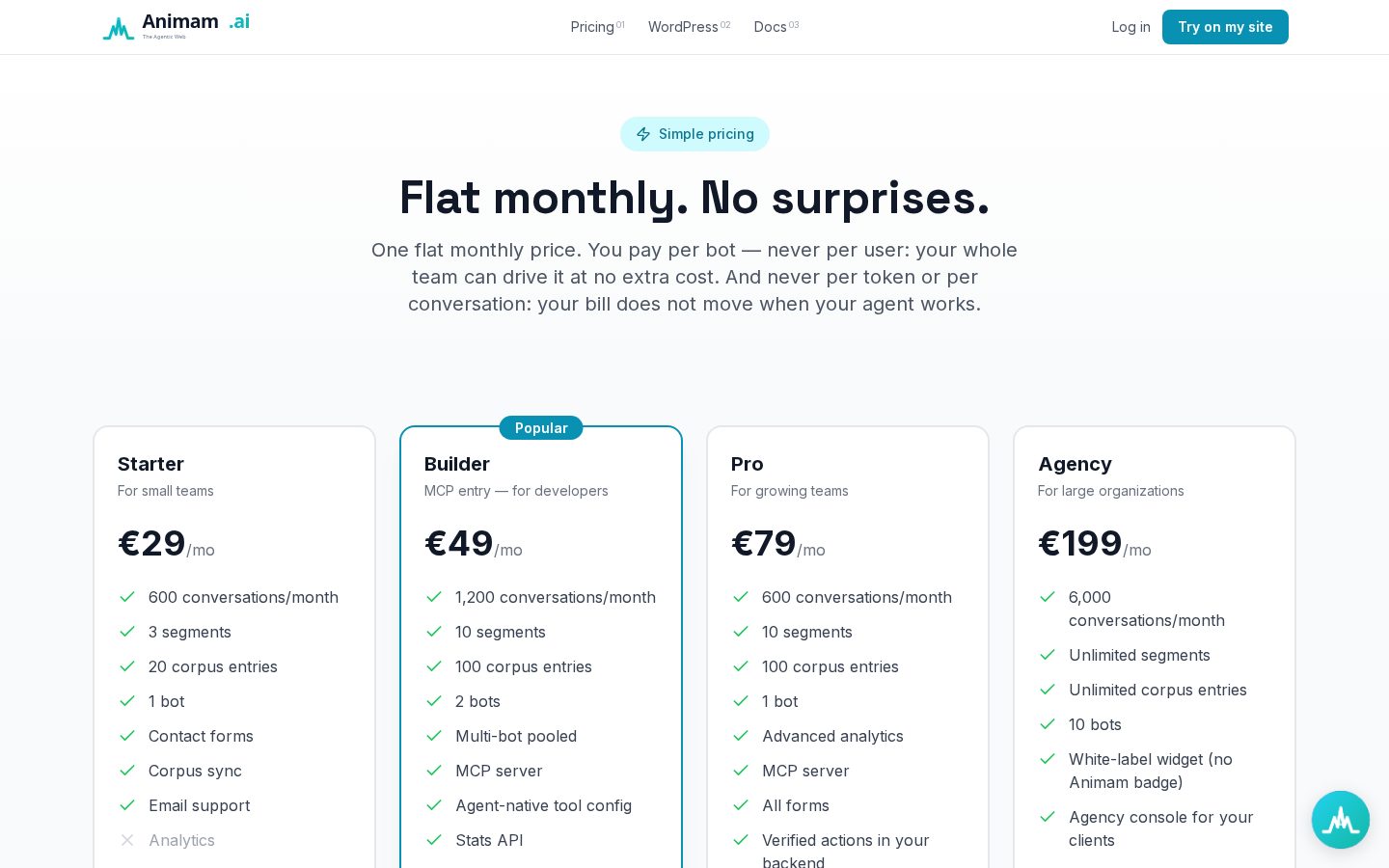 Animam-ai Pricing