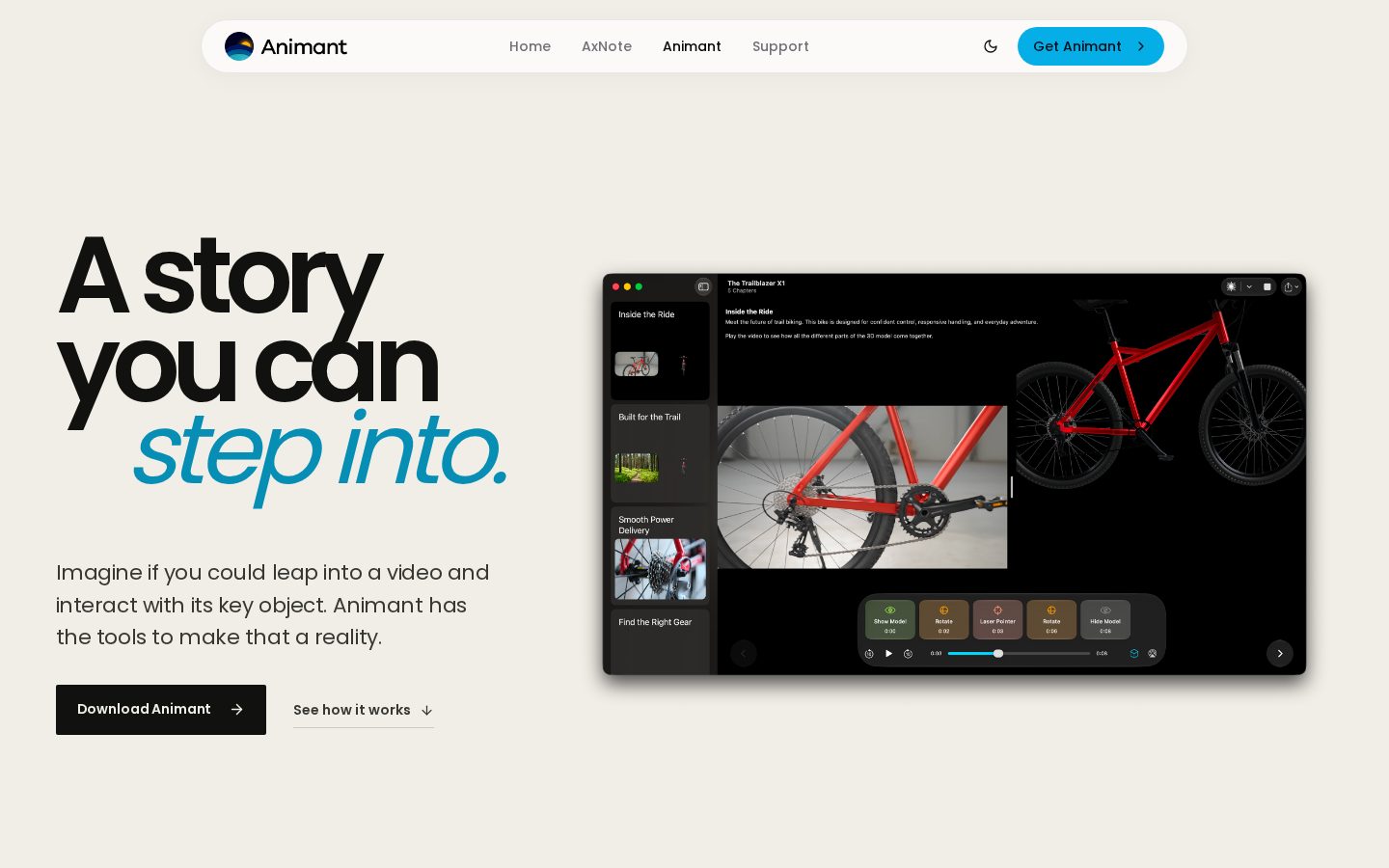 Animant 2.0 Homepage