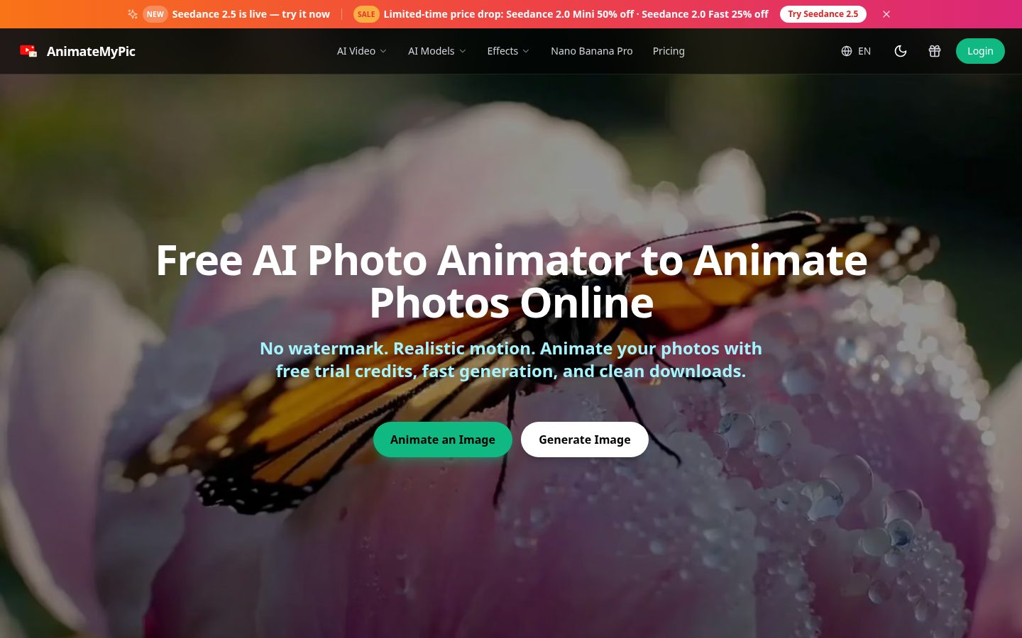 AnimateMyPic Homepage