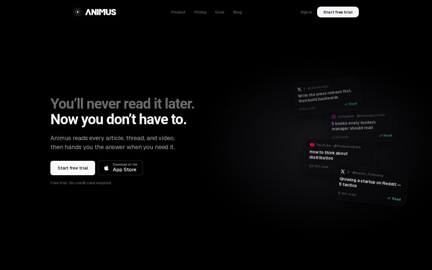 Animus Homepage