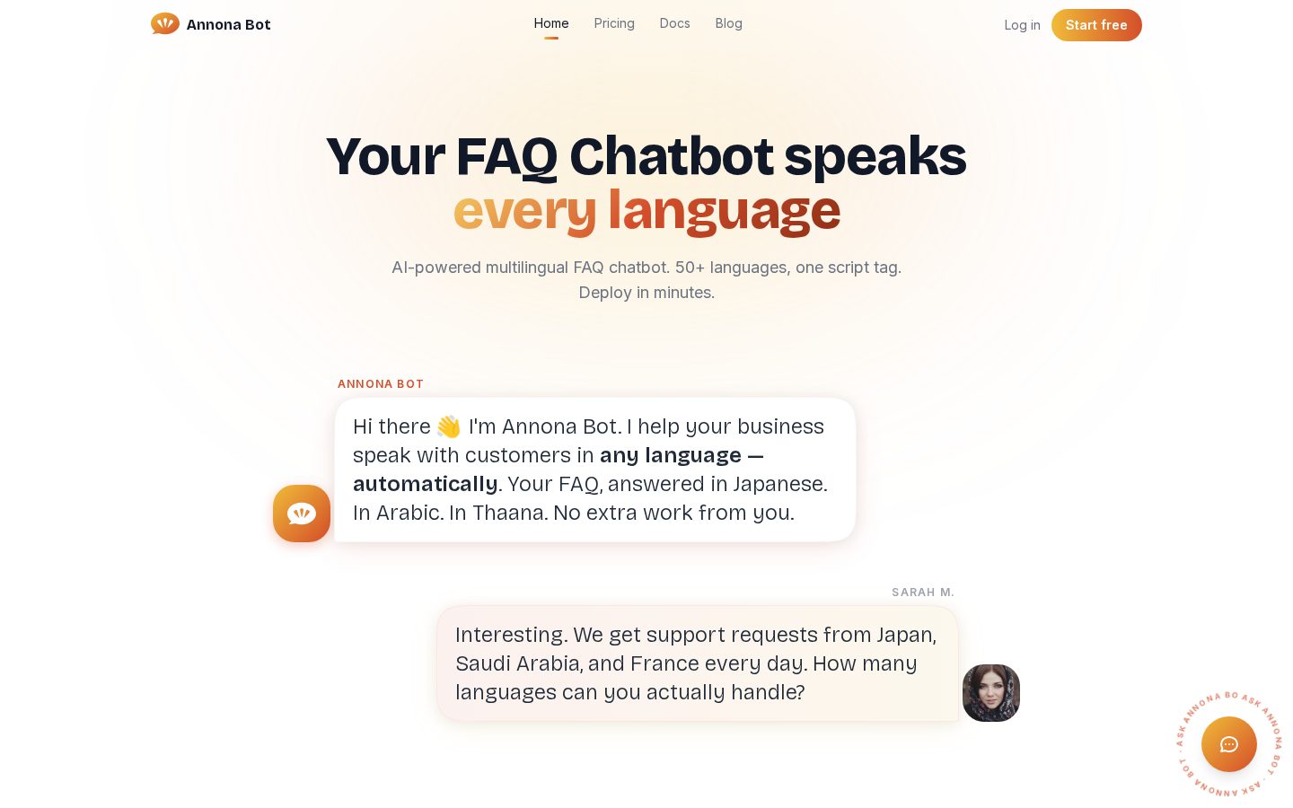 Annona Bot Homepage