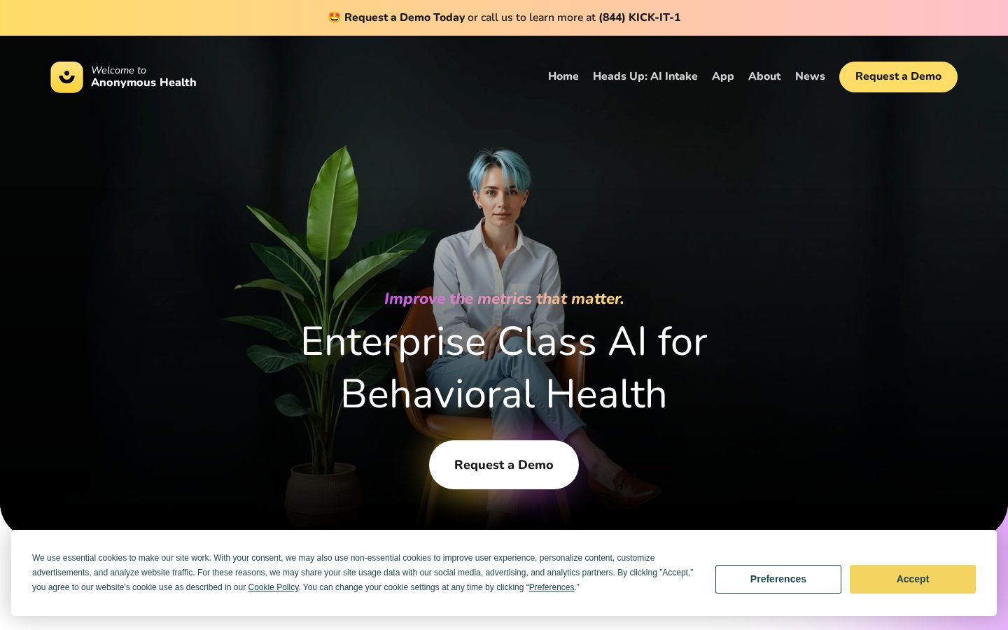 Anonymous Health App Homepage