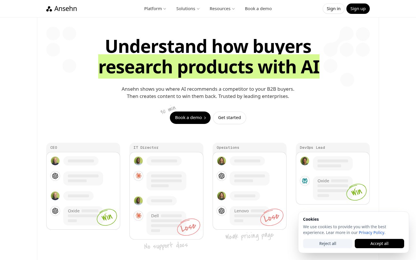 Ansehn Homepage