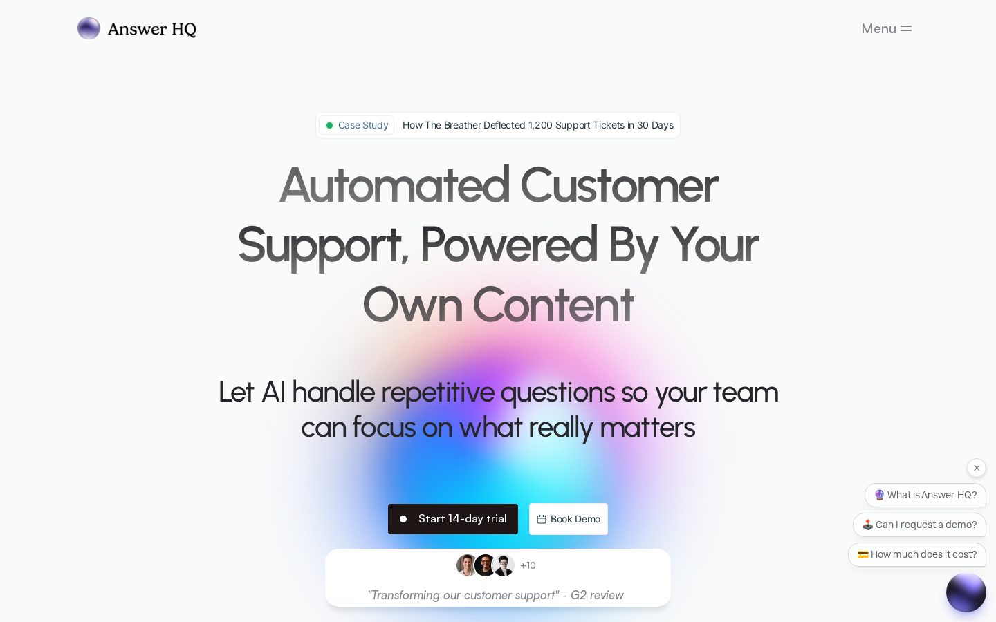 Answer HQ Homepage