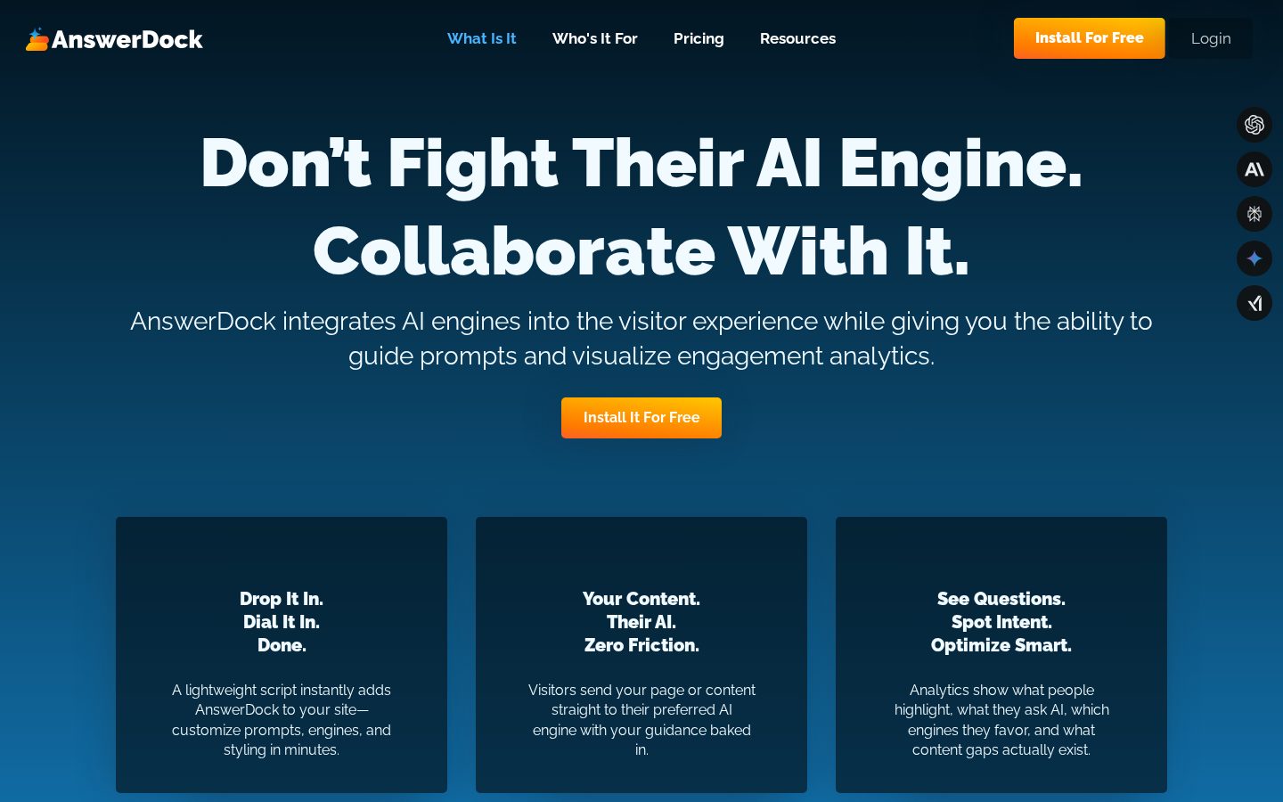 AnswerDock Homepage