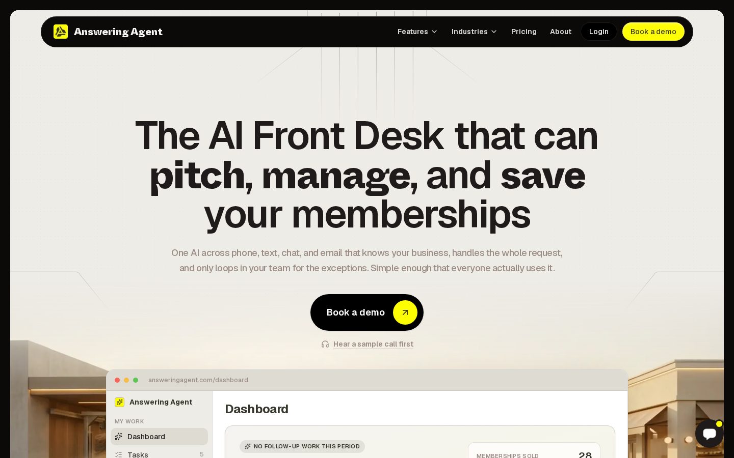 Answering Agent Homepage