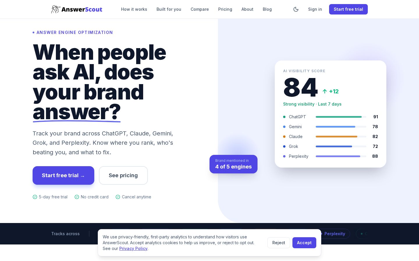 AnswerScout Homepage