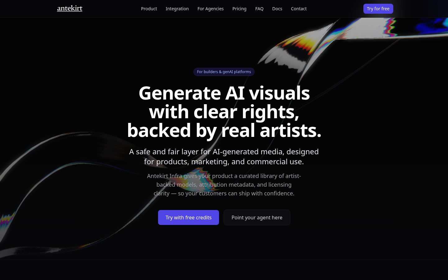 Antekirt AI Homepage
