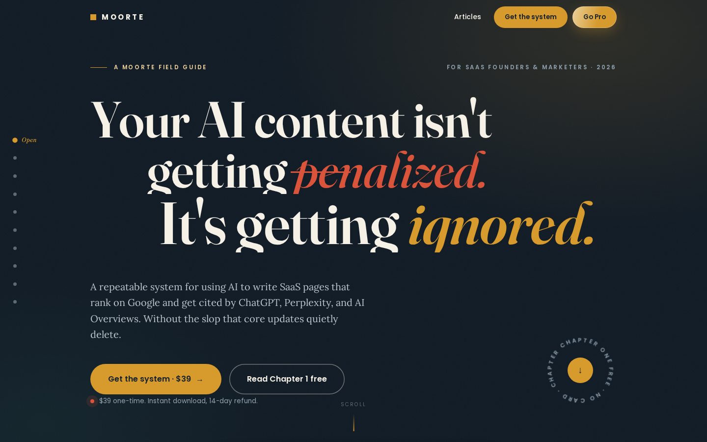 Anti-Slop SaaS Content System Homepage