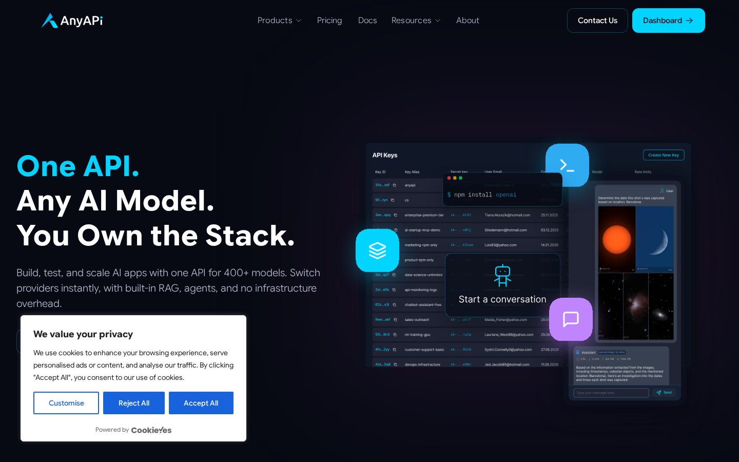 AnyAPI Homepage