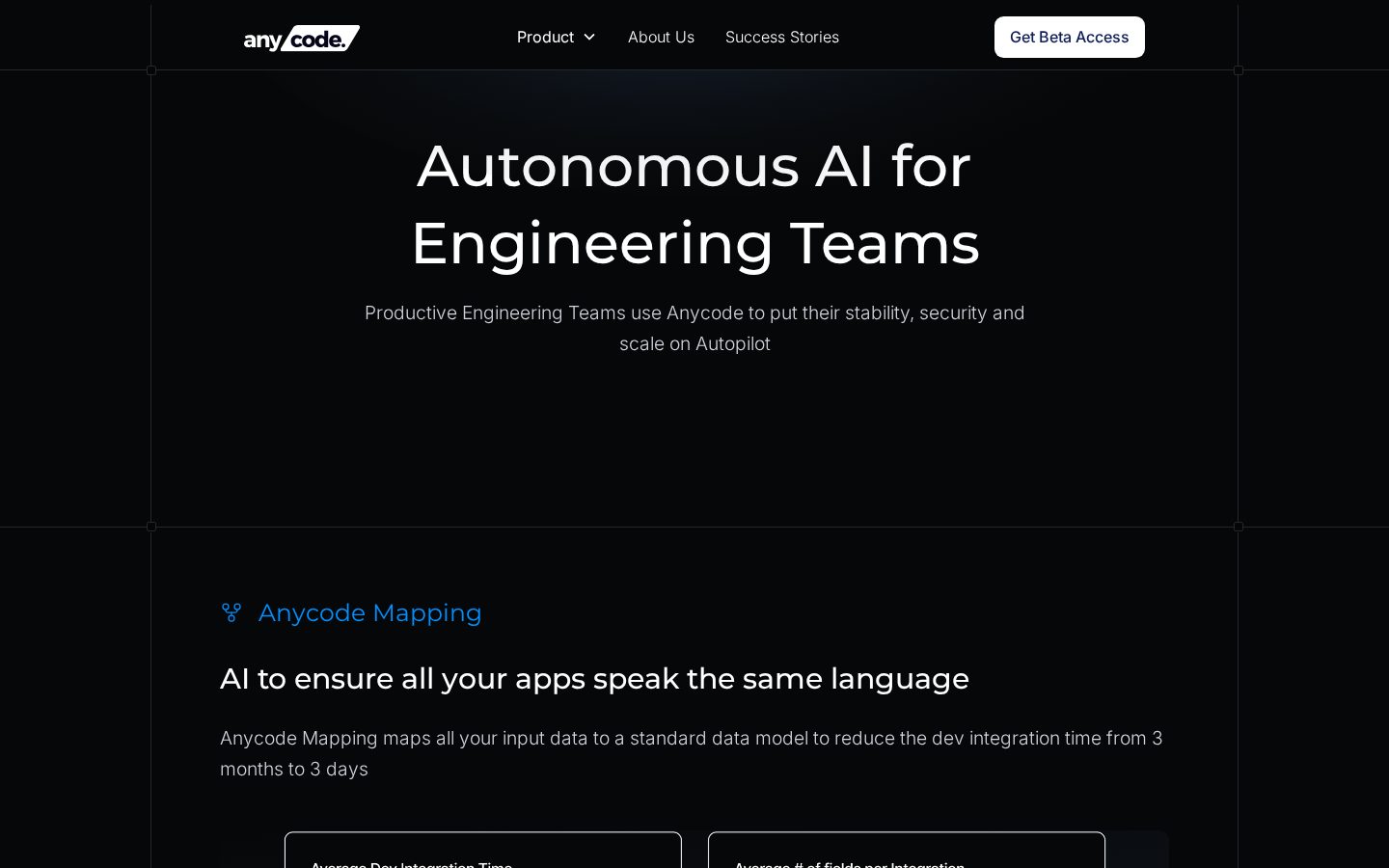 Anycode AI Homepage