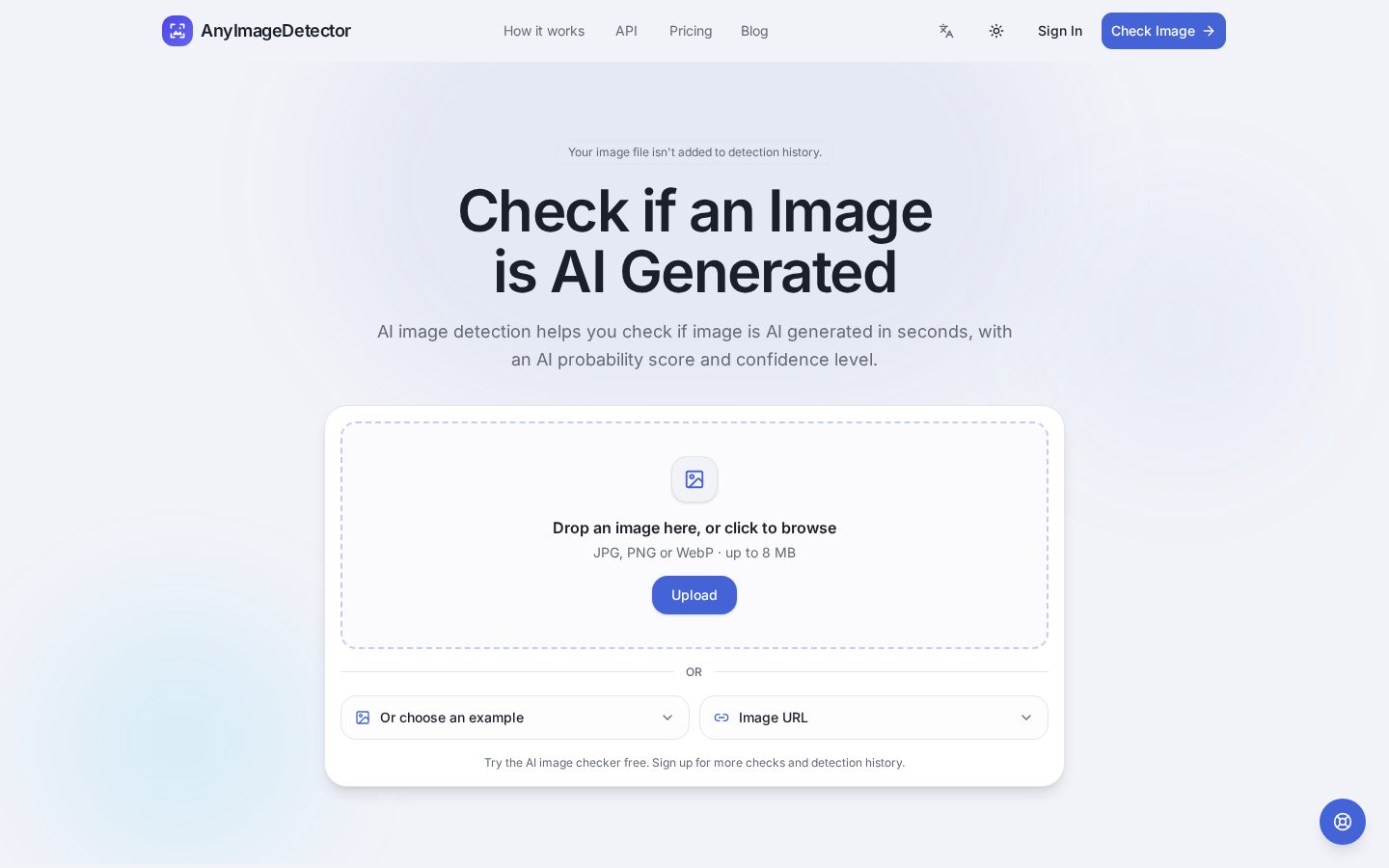 AnyImageDetector Homepage