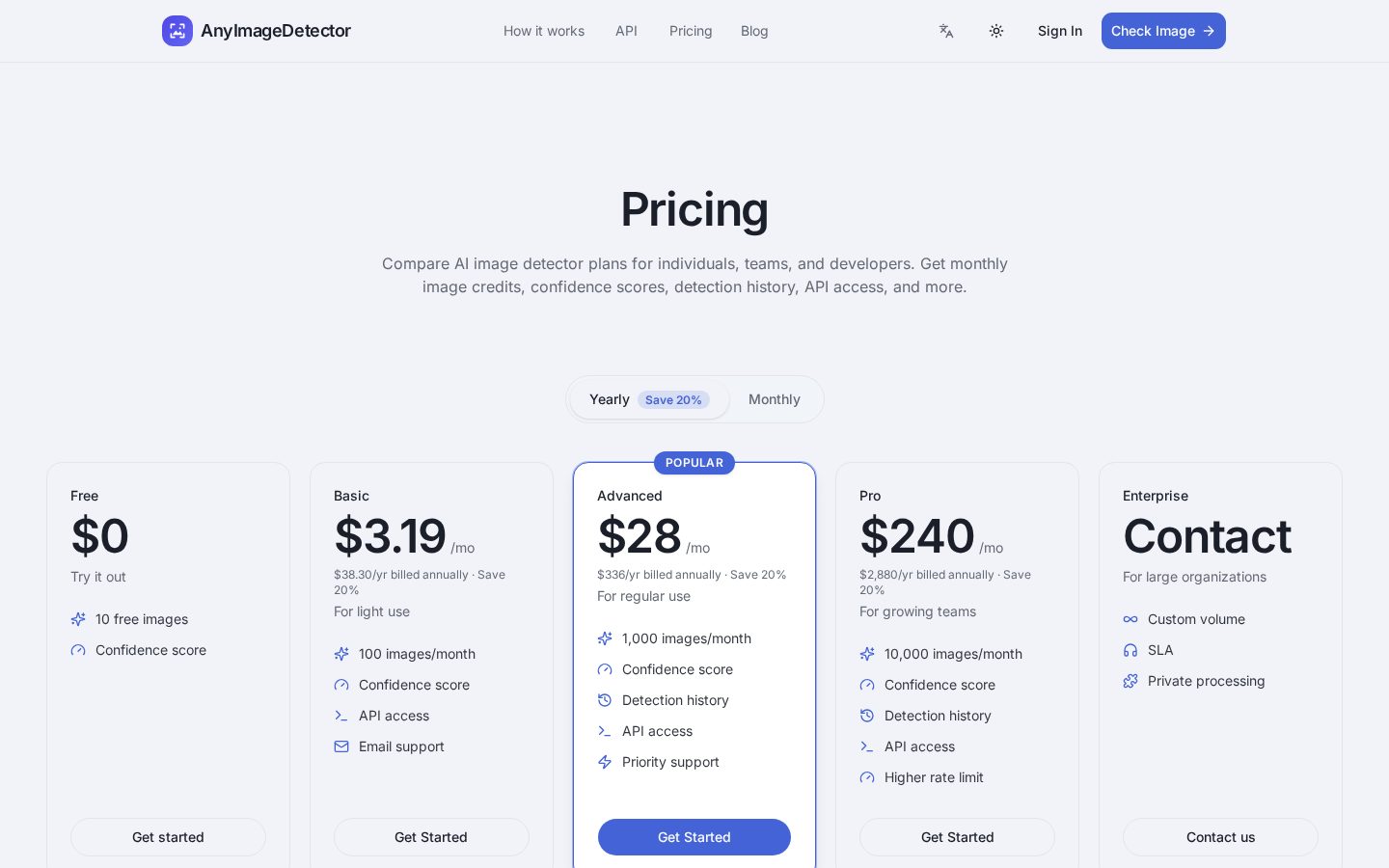 AnyImageDetector Pricing