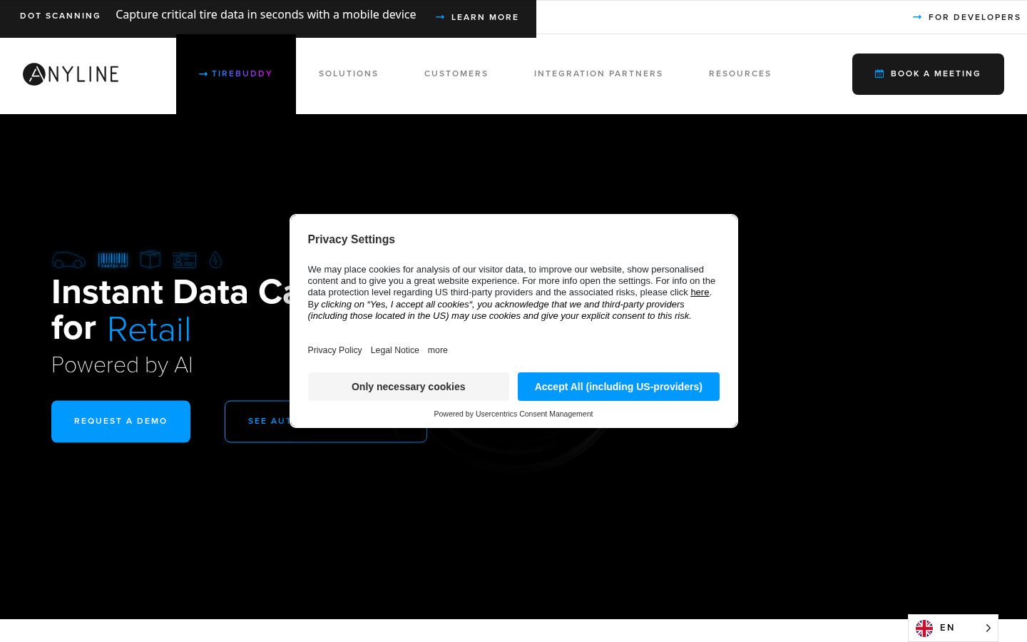 Anyline Homepage